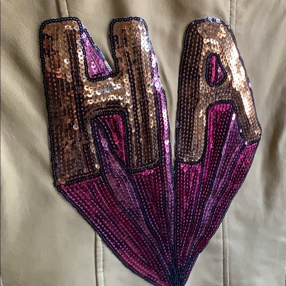 100% real yellow leather hand embellished vest S - Picture 3 of 8